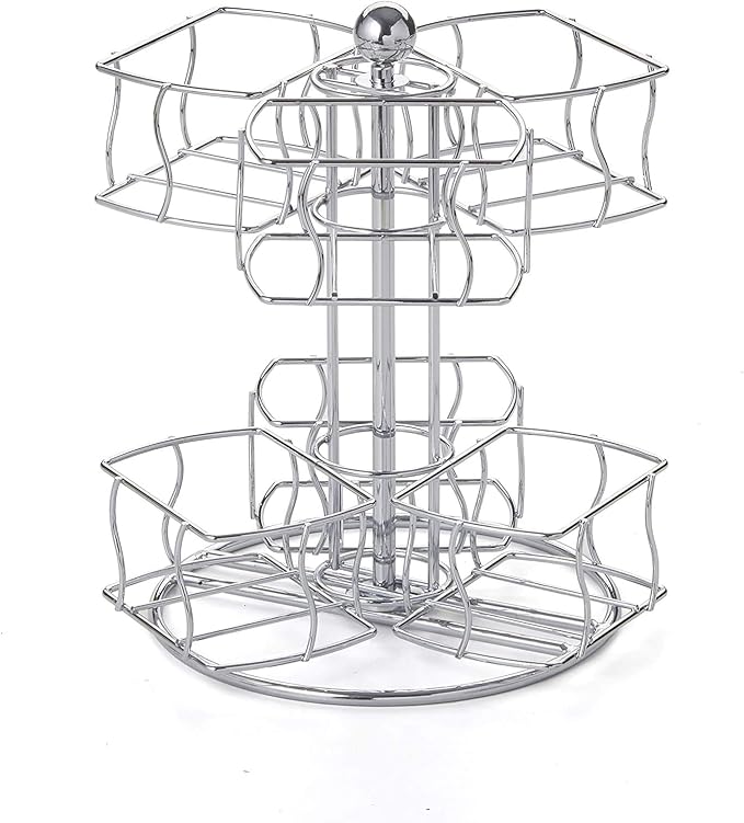 Nifty Tea Bag Spinning Carousel – 6 Compartments, Spins 360-Degrees, Lazy Susan - Image 2