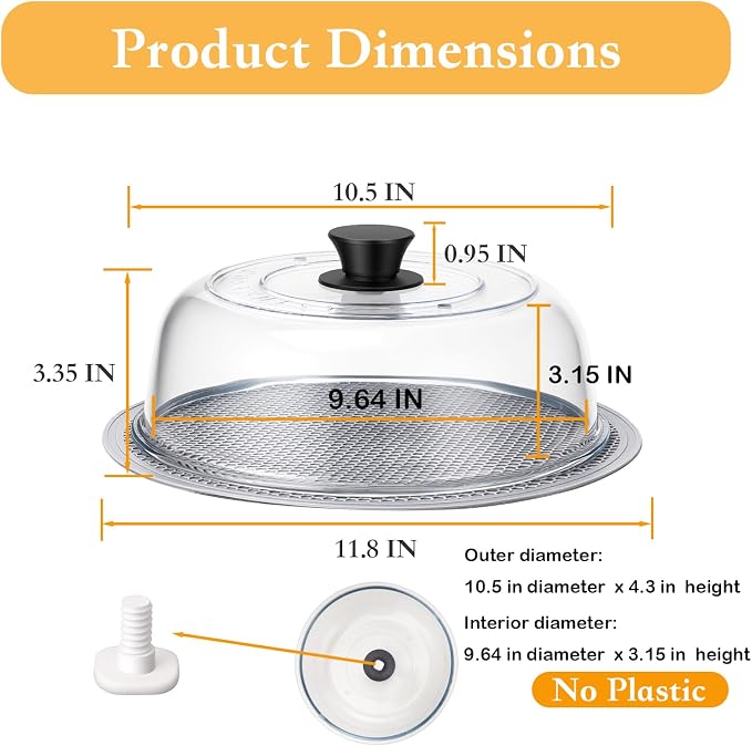 High Borosilicate Glass Microwave Splatter Cover - Image 2