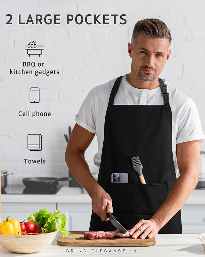 Syntus Chef Apron for Men Women Kitchen Cooking Apron - Image 7