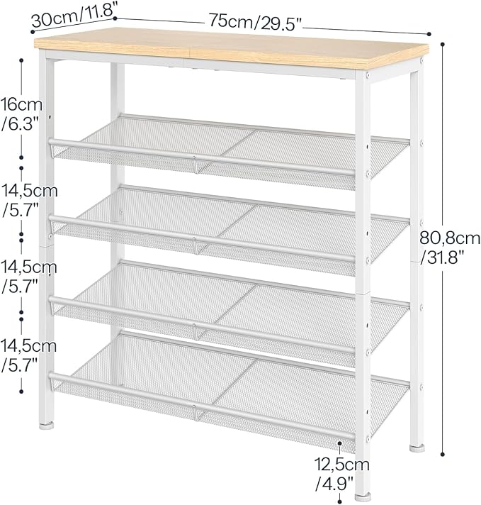 HOOBRO Shoe Rack for Entryway, 5-Tier Shoe Organizer - Image 3