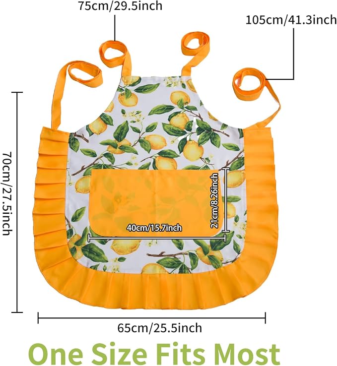 Vintage Floral Apron for Women - Image 6
