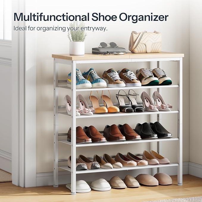 HOOBRO Shoe Rack for Entryway, 5-Tier Shoe Organizer - Image 6