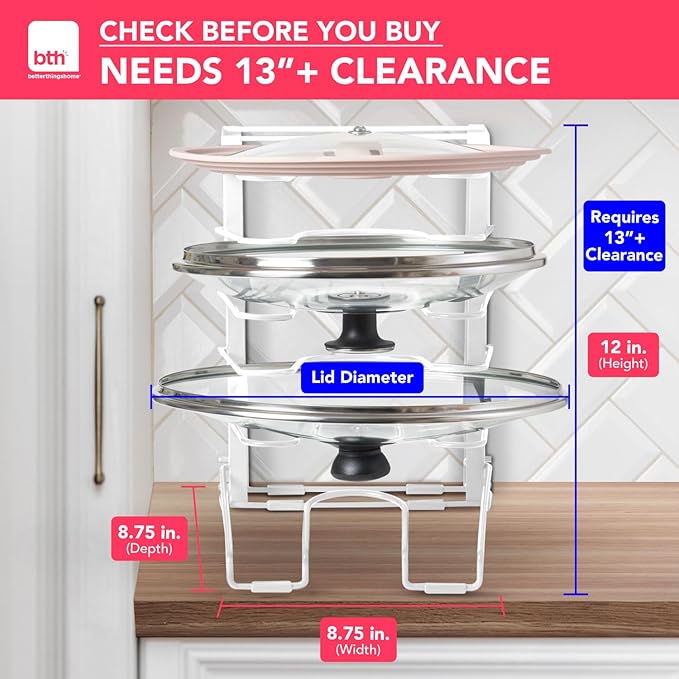Free-Standing Adjustable Pot Lid Organizer - Image 2