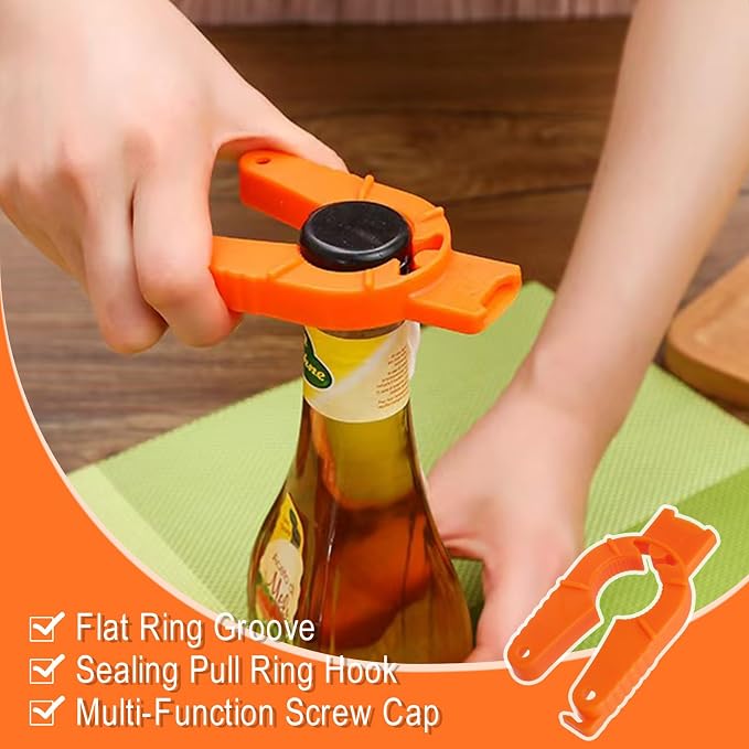 3 Pack Plastic Bottle Cap Opener, 3 in 1 Multi-Purpose Water Bottle Opener - Image 5