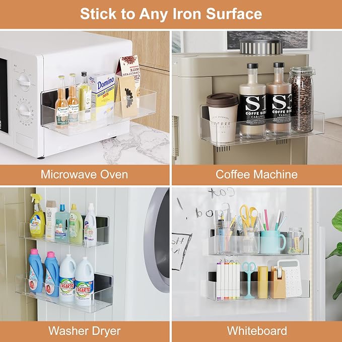Mystozer Magnetic Spice Rack for Refrigerator, Kitchen Organizer and Storage - Image 5