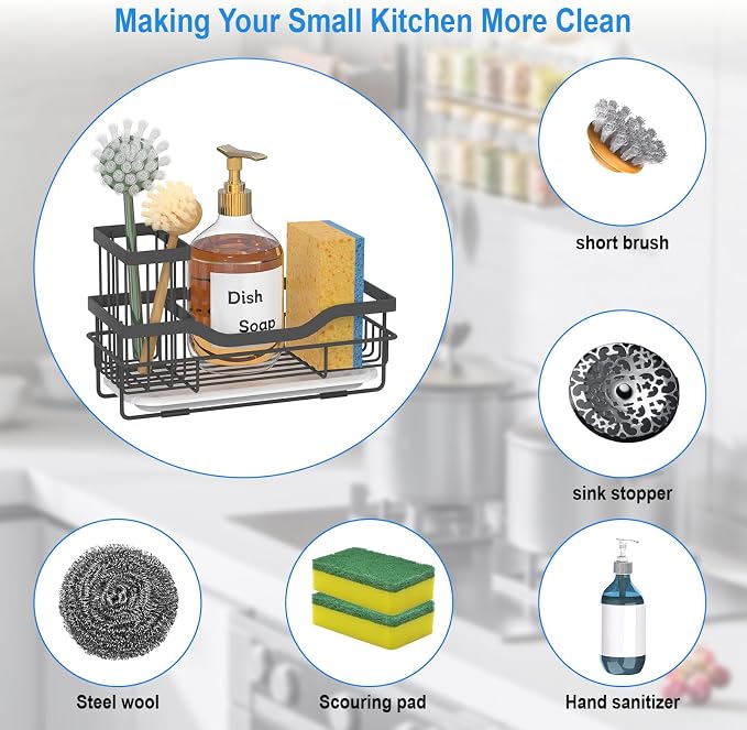 Sponge Holder for Kitchen Caddy Sink Organizer - Image 2
