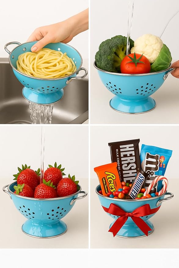 Calypso Basics by Reston Lloyd Powder Coated Enameled Colander, 1.5 Quart - Image 6