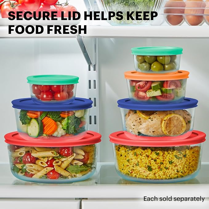 Pyrex Simply Store Glass Food Storage Containers Set, Meal Prep Containers - Image 4