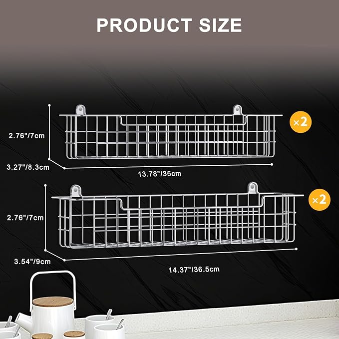 Spice Rack Wall Mount, Spice Holder Shelf Saving Space - Image 3