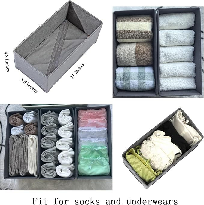 Bructhun Sock Drawer Organizer 9 Pack - Image 4