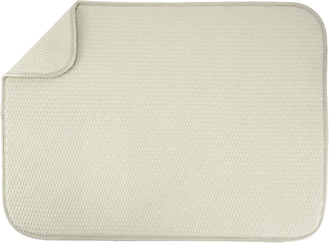 S&T INC. Dish Drying Mat XL, 18” x 24”, Absorbent Microfiber Kitchen Counter Mat by STINC