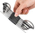 Magnetic Measuring Spoons Set of 8 Stainless Steel Stackable Dual Sided Nesting by YellRin