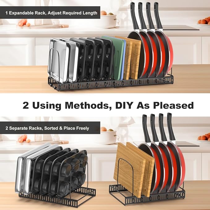 Housolution 2 Pack Baking and Cookie Sheet Organizer, Bakeware Tray Muffin Pan - Image 3