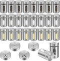 24 Pcs Stainless Steel Spice Jars by Tolare