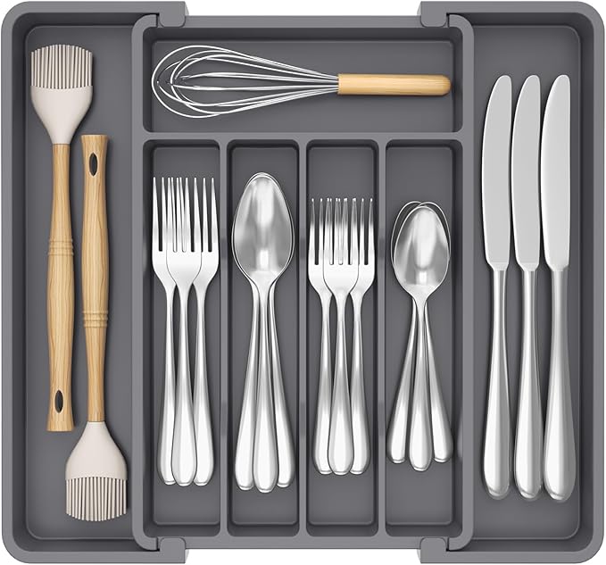 Lifewit Silverware Drawer Organizer, Expandable Utensil Tray by Lifewit