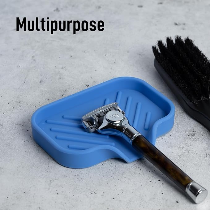 Zulay Kitchen Small Silicone Sponge Holder – Space-Saving Sink Organizer Tray - Image 5