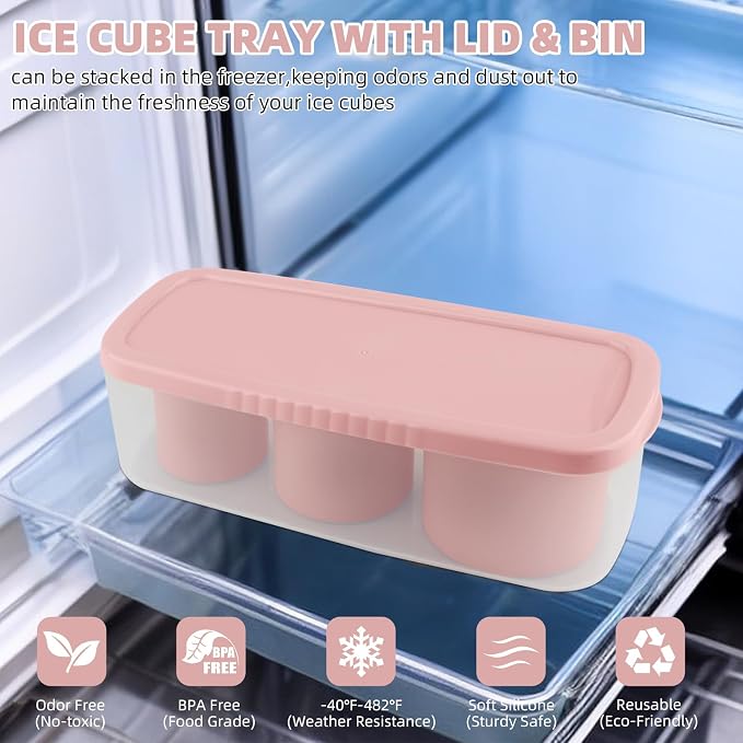 Tcamp Ice Cube Tray for 30 oz Tumbler Cup Ice Mold, Ice Drink - Image 4