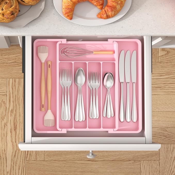 Lifewit Silverware Drawer Organizer, Expandable Utensil Tray - Image 8
