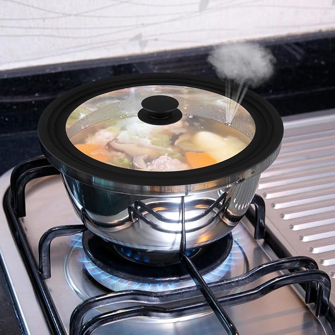Universal Lid for Pots Pans and Skillets, 2 Pack Pan Cover fit 7", Silicone - Image 5