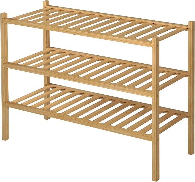 ROMGUAR CRAFT 3 Tier Bamboo Shoe Rack - Image 8