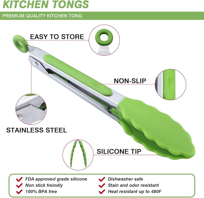 MSY BIGSUNNY Kitchen Food Tongs - Image 4