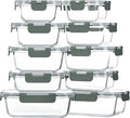 M MCIRCO 10-Pack Glass Food Storage Container by MMCIRCO