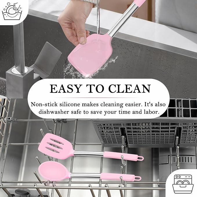 TeamFar Kitchen Utensils, for Frying Mixing Draining Turning, Healthy & - Image 7