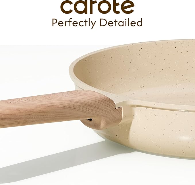 CAROTE 10" Frying Pan Set, Non-Toxic PTFE & PFOA Free Fry Pan & Omelet Pan - Image 7