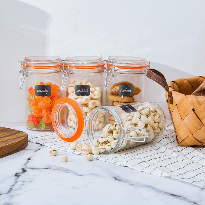 Glass Jars With Airtight Lids, 16 oz Glass Jars With Leak Proof Rubber Gasket - Image 8