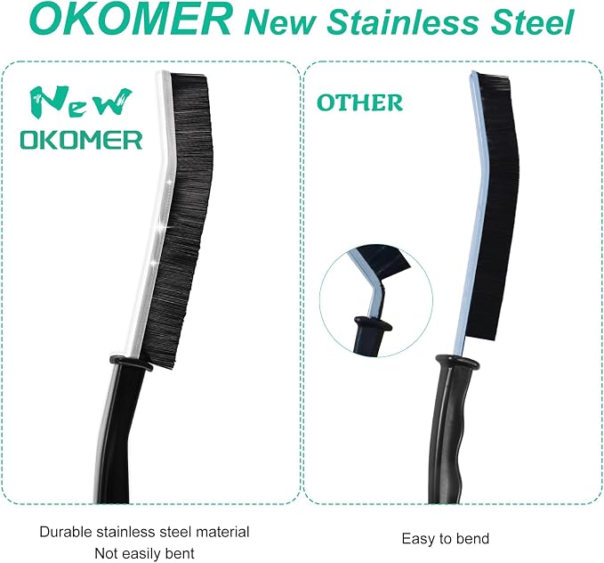 OKOM Multifunctional Stainless Steel Crevice Cleaning Brush - Image 2