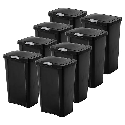 Sterilite 13 Gallon TouchTop Narrow Plastic Wastebasket by Sterilite