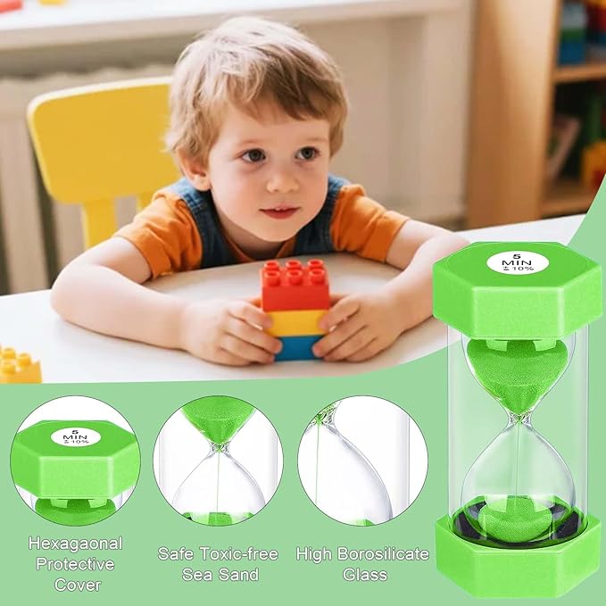 Sand Timer 15 Minute Hourglass, Unbreakabl Sand Clock 15 Min, Reloj De Arena 15 - Image 5
