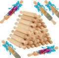 WOPPLXY 50 Pcs Mini Rolling Pin, 5.5 Inches Wooden Rolling Pins, Mini Rolling by WopplxyUS