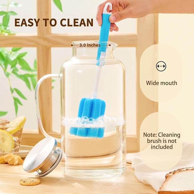 Hannadepot Glass Pitcher, 3.5L/118 oz Glass Water Pitcher - Image 6