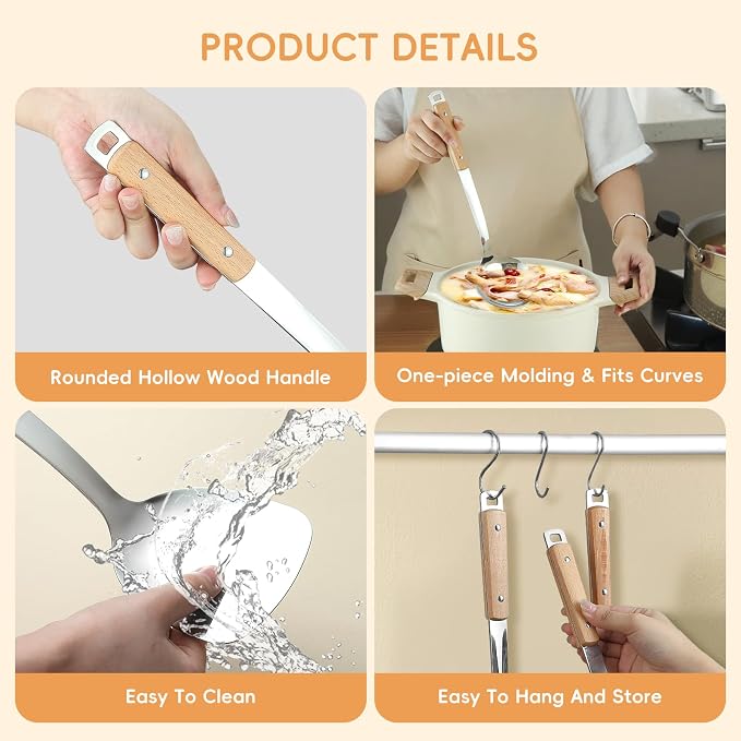 9pcs Cooking Utensils Set 304 Stainless Steel Kitchen Utensils - Image 6