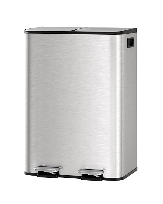 Garvee Double Trash Can, 2 x 8 gal Garbage Can by Garvee