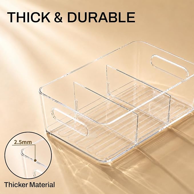Mpotmiy 4 Pack Clear Pantry Organizers and Storage Bins - Image 3
