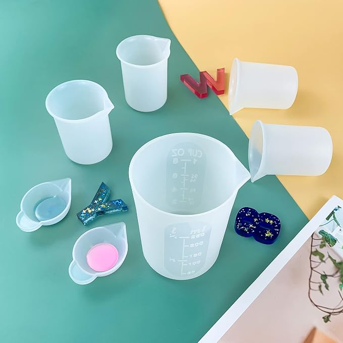 7 PCS Silicone Measuring Cups Kits, - Image 6