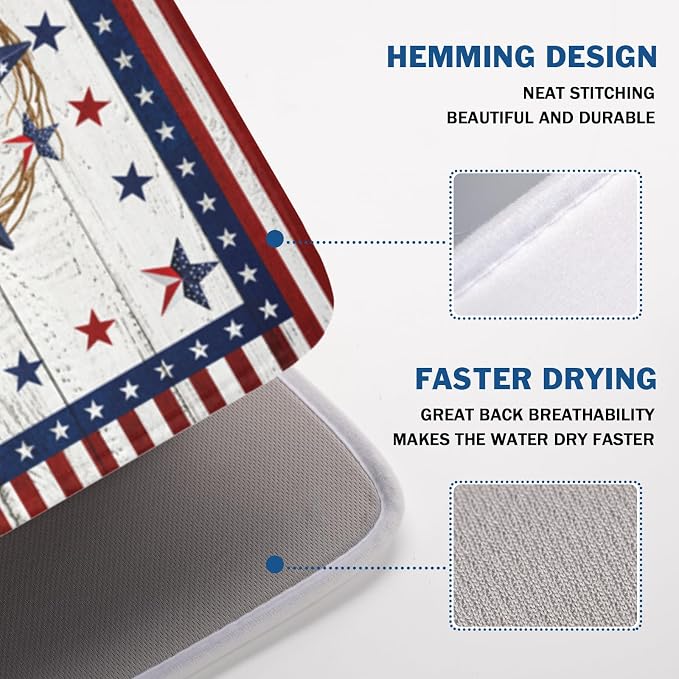 4th of July Patriotic Dish Drying Mat - Image 4