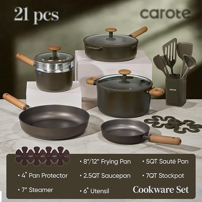 CAROTE Pots and Pans Set Non Stick, Induction Cooking Set - Image 2