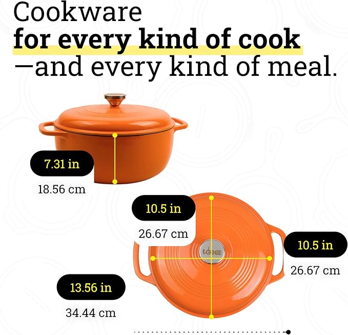Lodge Essential Enamel Cast Iron Dutch Oven - Image 5
