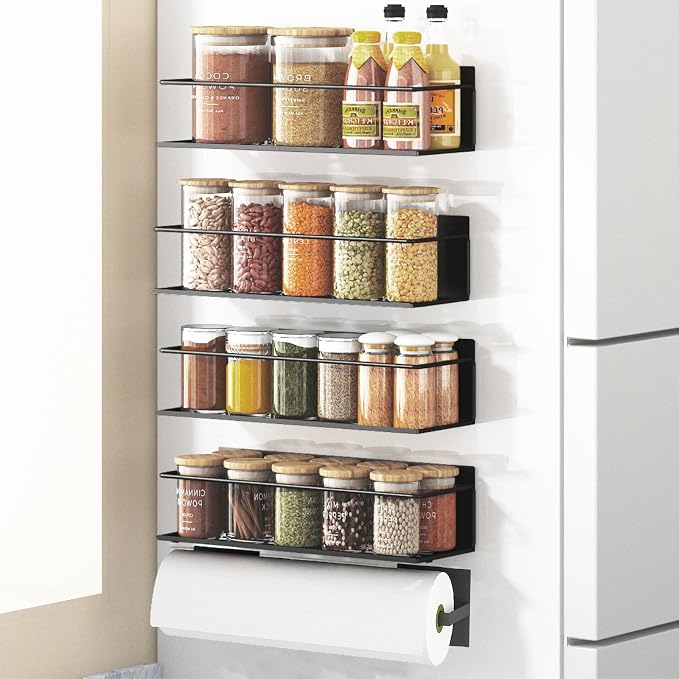 Magnetic Spice Rack For Refrigerator, Space Saving Magnetic Shelf For Fridge by Roysili