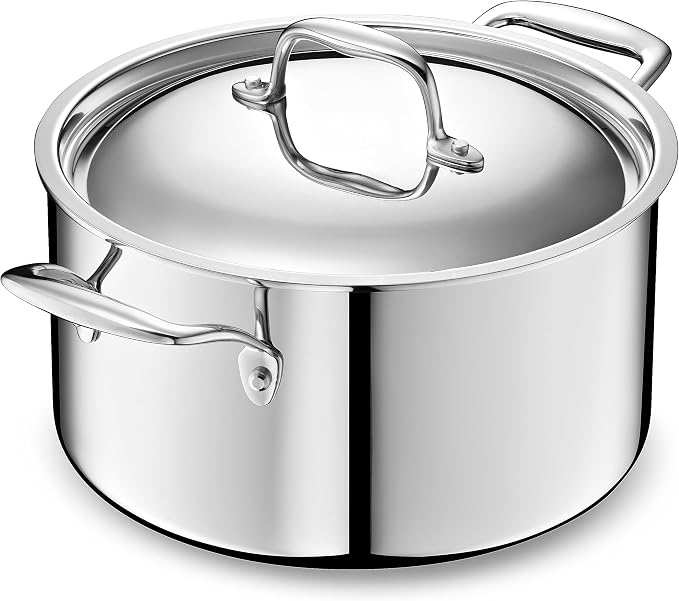 LEGEND COOKWARE 5-Ply Stainless Steel 6-Quart Stock Pot by LEGENDCOOKWARE
