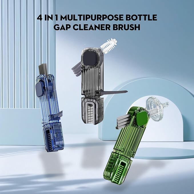 VIDONIO 4 in 1 Cup Lid Gap Cleaning Brush, Mutipurpose Tiny Silicone Cup Holder - Image 7