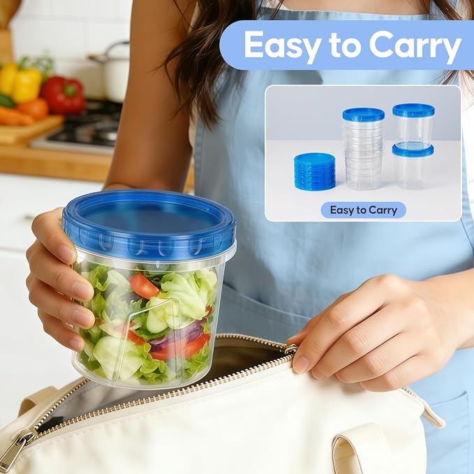 Freezer Storage Containers Set, Small Plastic Containers - Image 7