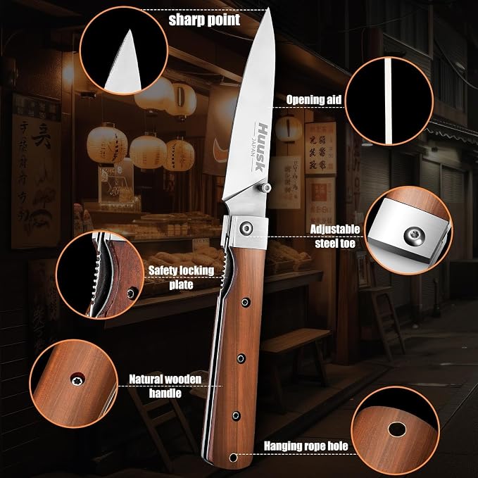 Huusk Japanese Folding Fruit Knife - Image 4