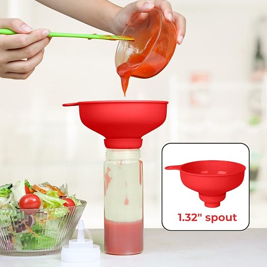 Wide Mouth Kitchen Funnel, Food Grade Plastic Cooking Canning Funnel - Image 6