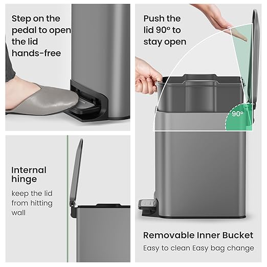 Cesun Small Bathroom Trash Can - Image 5