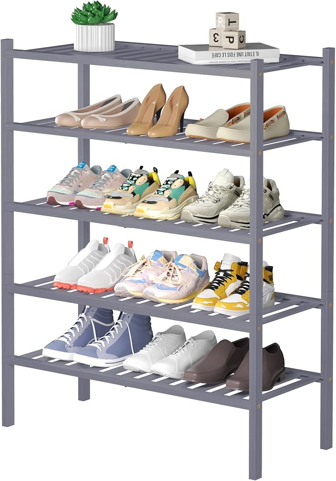 ROMGUAR CRAFT 5 Tier Bamboo Shoe Rack by ROMGUAR+CRAFT