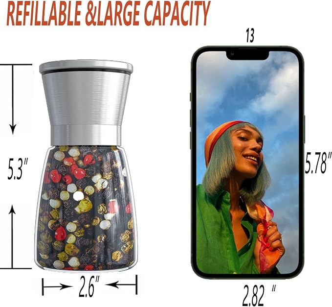 Ebaco Original Stainless Steel Salt or Pepper Grinder - Image 2